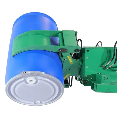 Valley Craft Hydra Grip Drum Clamp Battery Powered 360° Rotation 2,000 lb. Capacity Blue Drum Tilt View