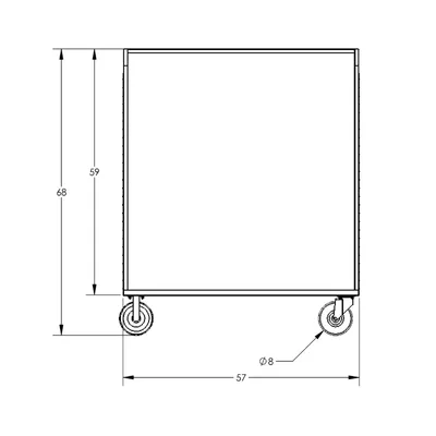 Cage Cart F89729VCGY, 1,600 lb. Capacity