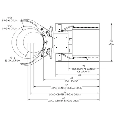 Valley Craft Green Battery Powered Drum Clamp 2,000 lb. Capacity BP