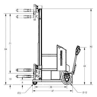 Drum Lift & Rotator Fully Powered F89831A4, 1,000 lb. Capacity