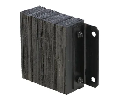 Vestil 1214-4.5F Laminated Rubber Dock Bumper with Flat Side 2