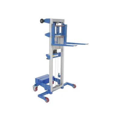 Vestil A-LIFT-CB pallet stacker shown from an alternate angle