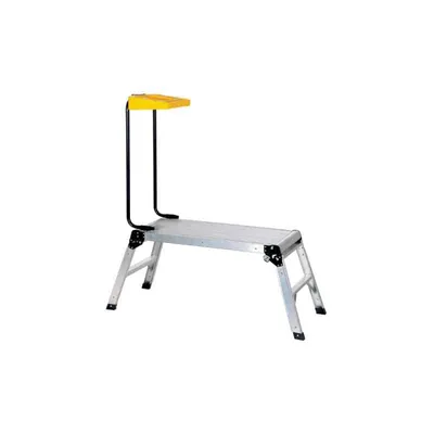 Vestil AFSP-2-TT Aluminum Folding Step Platform with Tray