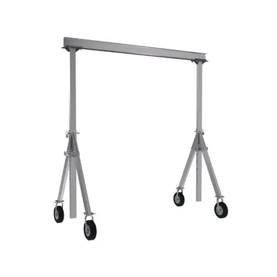 Vestil AHA-15-10-12-PNU Aluminum Adjustable Height Gantry Crane with Pneumatic Casters