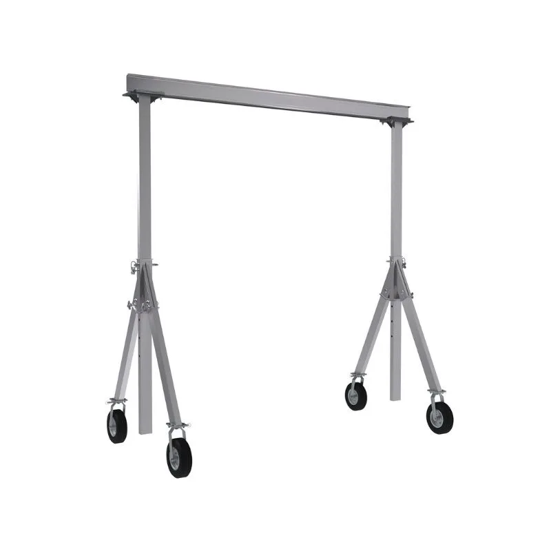 Vestil AHA-15-10-12-PNU Aluminum Adjustable Height Gantry Crane with Pneumatic Casters