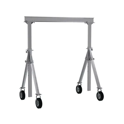 Vestil AHA-15-10-8-PNU Aluminum Adjustable Height Gantry Crane with Pneumatic Casters