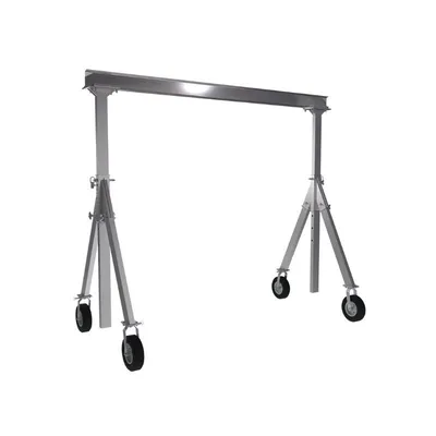 Vestil AHA-15-12-8-PNU Aluminum Adjustable Height Gantry Crane with Pneumatic Casters
