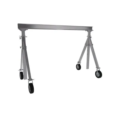 Vestil AHA-15-15-8-PNU Aluminum Adjustable Height Gantry Crane with Pneumatic Casters