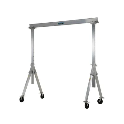 Vestil AHA-2-15-12 Aluminum Adjustable Height Gantry Crane with Glass Filled Nylon Casters