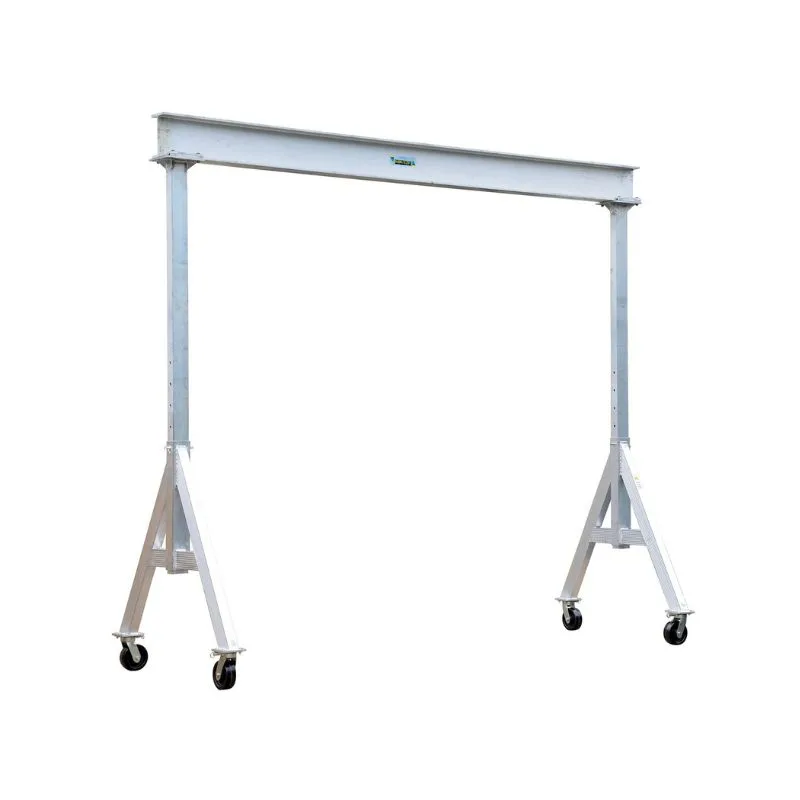 Vestil AHA-6-10-8 Aluminum Adjustable Height Gantry Crane with Phenolic Casters
