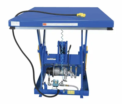 Vestil AHLT-4872-3-43 pneumatic lift table shown from an alternate angle
