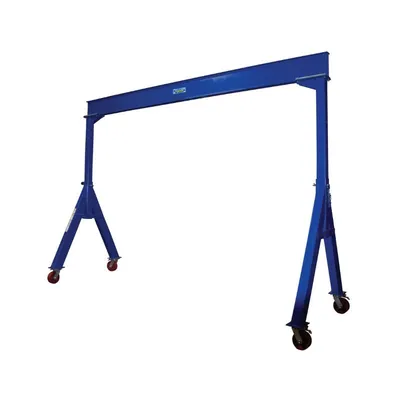 Vestil AHS-2-15-7 Steel Adjustable Height Gantry Crane with Glass Filled Nylon Casters