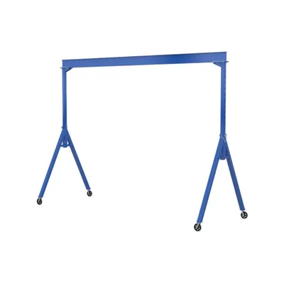 Vestil AHS-2-10-12-VG Steel Adjustable Height Gantry Crane with V-Groove Cast Iron Casters
