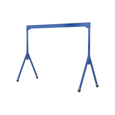 Vestil AHS-2-10-14-TLC Steel Adjustable Height Gantry Crane with Total Locking Glass Filled Nylon Casters