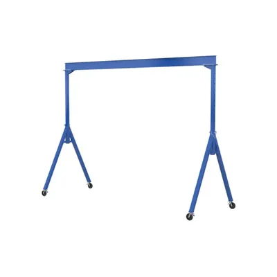 Vestil AHS-2-15-10-TLC Steel Adjustable Height Gantry Crane with Total Locking Glass Filled Nylon Casters