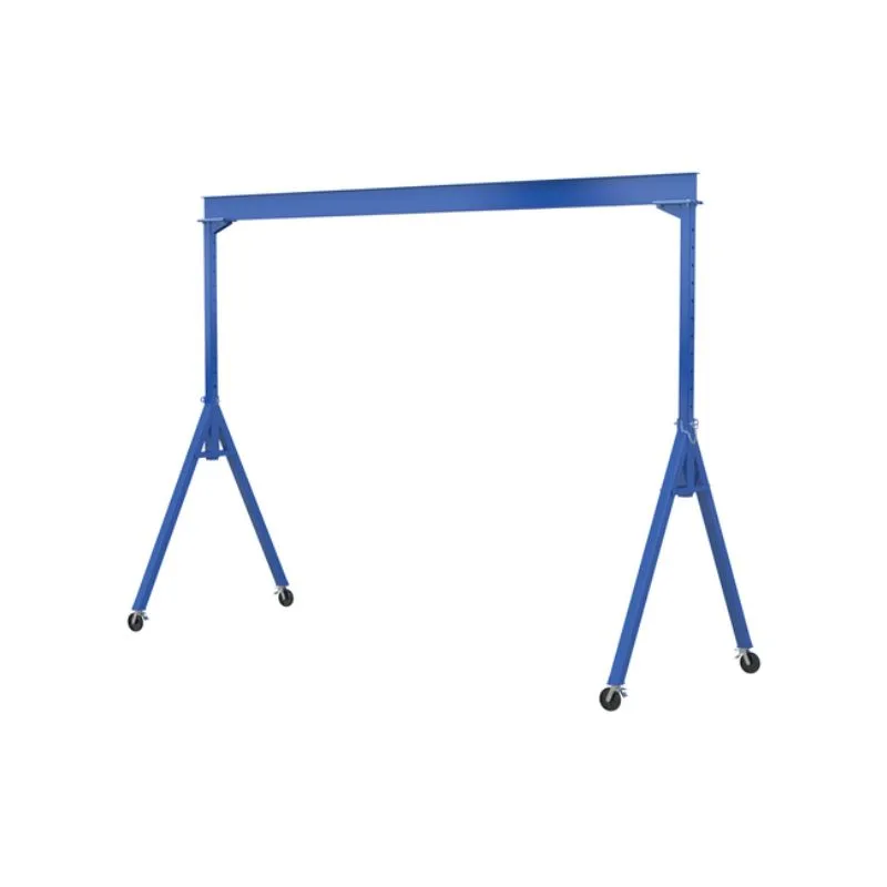 Vestil AHS-2-15-12-TLC Steel Adjustable Height Gantry Crane with Total Locking Glass Filled Nylon Casters