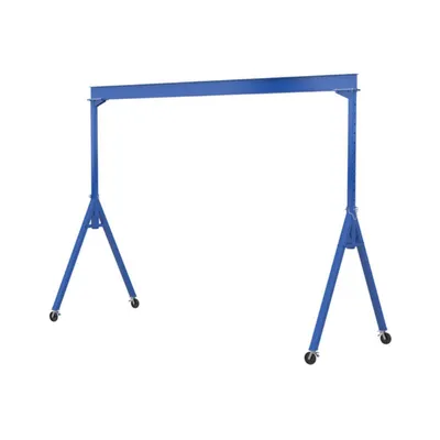 Vestil AHS-2-20-12-TLC Steel Adjustable Height Gantry Crane with Total Locking Glass Filled Nylon Casters