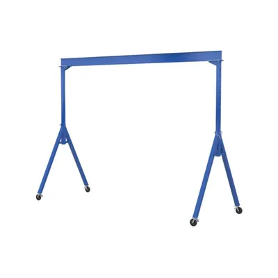 Vestil AHS-4-10-16-TLC Steel Adjustable Height Gantry Crane with Total Locking Glass Filled Nylon Casters