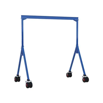 Vestil AHS-4-15-14-PNU Steel Adjustable Height Gantry Crane with Pneumatic Rubber Casters