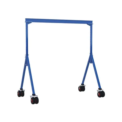 Vestil AHS-4-15-16-PNU Steel Adjustable Height Gantry Crane with Pneumatic Rubber Casters