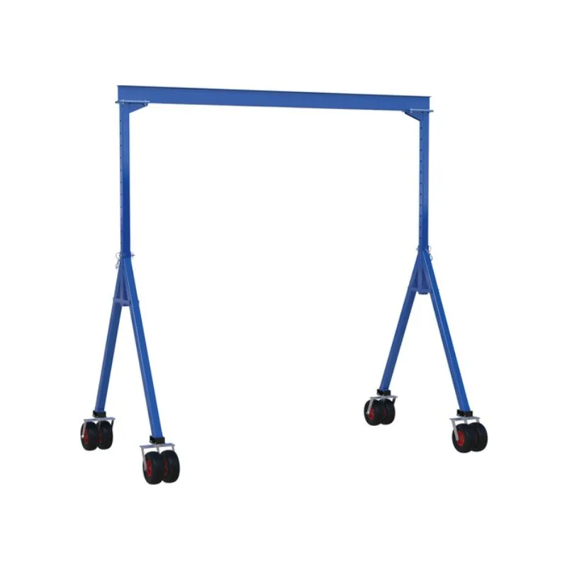 Vestil AHS-4-15-16-PNU Steel Adjustable Height Gantry Crane with Pneumatic Rubber Casters