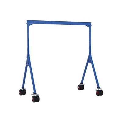 Vestil AHS-4-20-16-PNU Steel Adjustable Height Gantry Crane with Pneumatic Rubber Casters