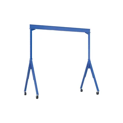 Vestil AHS-6-10-14-TLC Steel Adjustable Height Gantry Crane with Total Locking Phenolic Casters