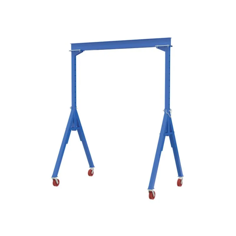 Vestil AHS-6-10-14-VG Steel Adjustable Height Gantry Crane with V-Groove Cast Iron Casters