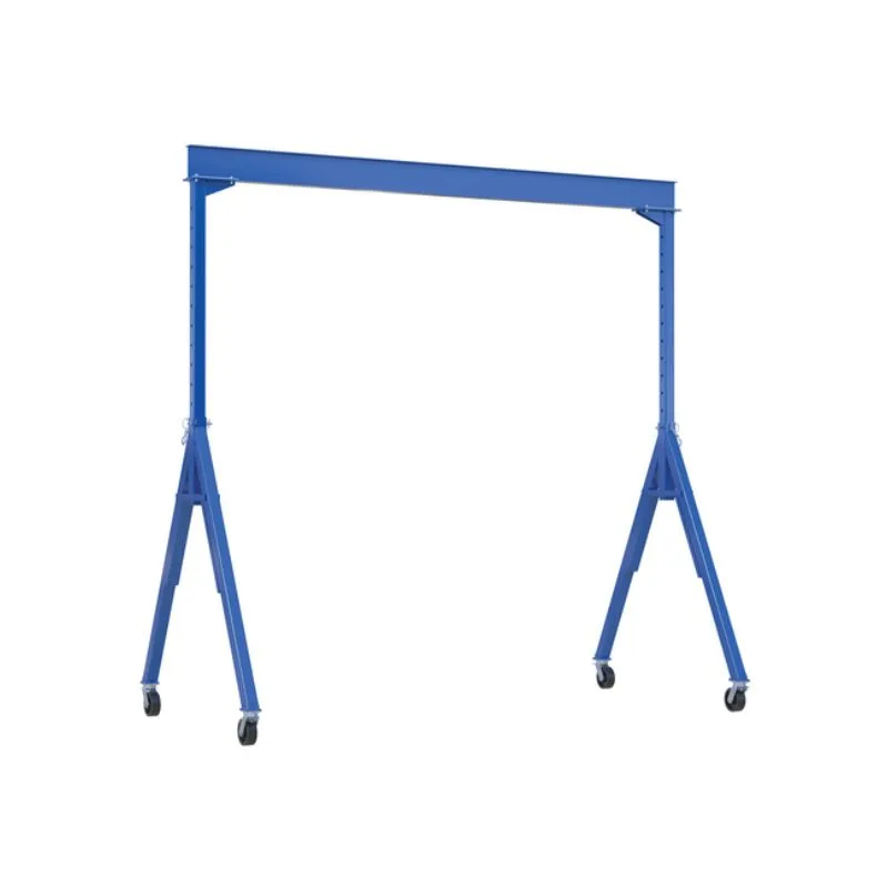 Vestil AHS-6-10-16-TLC Steel Adjustable Height Gantry Crane with Total Locking Phenolic Casters