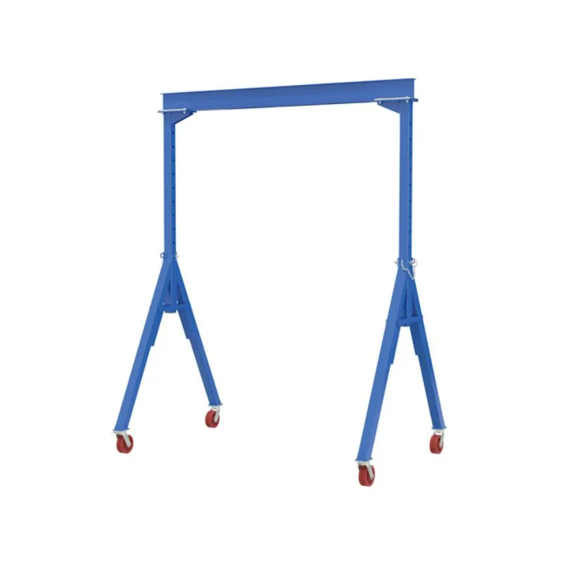 Vestil AHS-6-15-14-VG Steel Adjustable Height Gantry Crane with V-Groove Cast Iron Casters