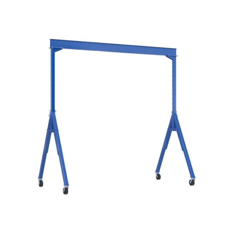 Vestil AHS-6-20-12-TLC Steel Adjustable Height Gantry Crane with Total Locking Phenolic Casters