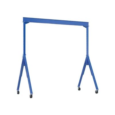 Vestil AHS-8-10-12-TLC Steel Adjustable Height Gantry Crane with Total Locking Phenolic Casters