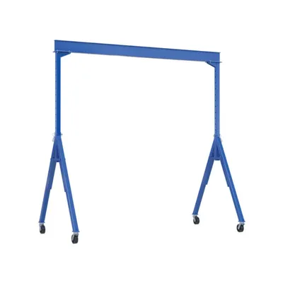 Vestil AHS-8-20-16-TLC Steel Adjustable Height Gantry Crane with Total Locking Phenolic Casters
