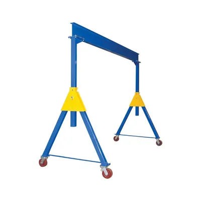 Vestil AHSN-10-15-10 Steel Knock-Down Adjustable Height Gantry Crane with Ductile Steel Casters