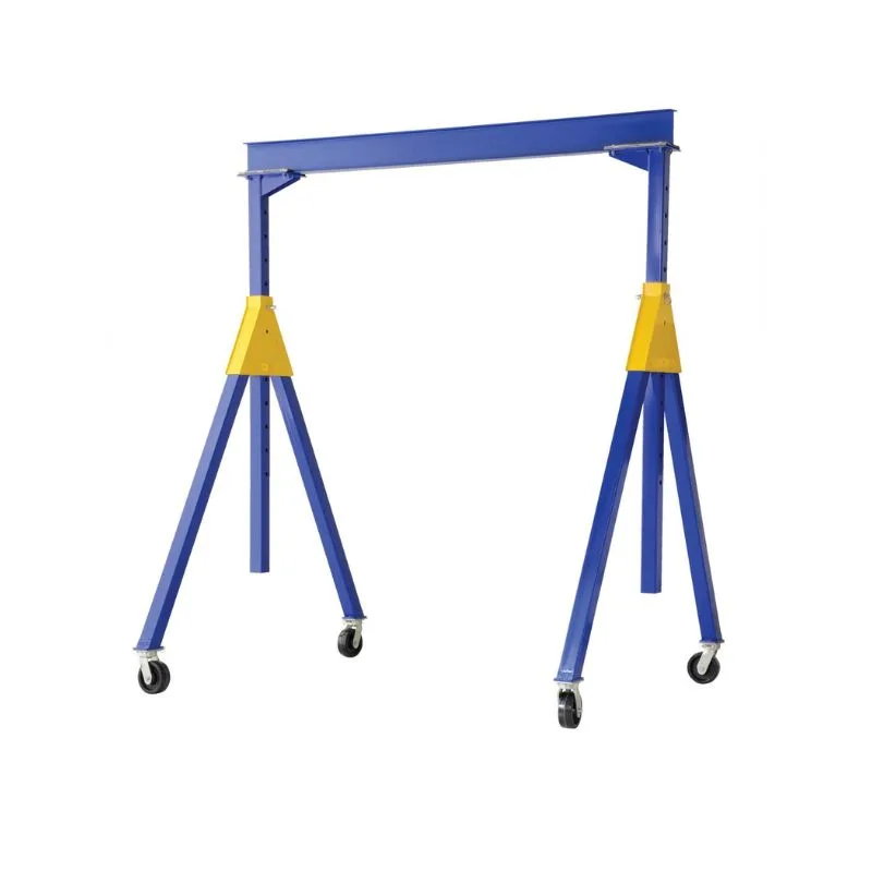 Vestil AHSN-4-15-16 Steel Knock-Down Adjustable Height Gantry Crane with Glass Filled Nylon Casters