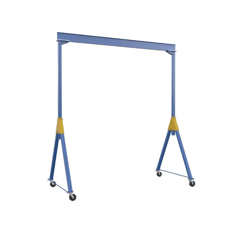 Vestil AHSN-6-15-16 Steel Knock-Down Adjustable Height Gantry Crane with Phenolic Casters