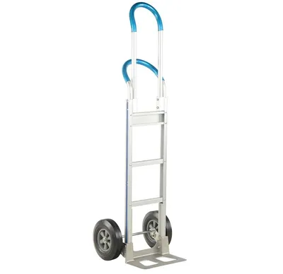 Vestil ALUM-LOOP-H-HR Aluminum Double Loop Handle Hand Truck with Hard Rubber Wheels