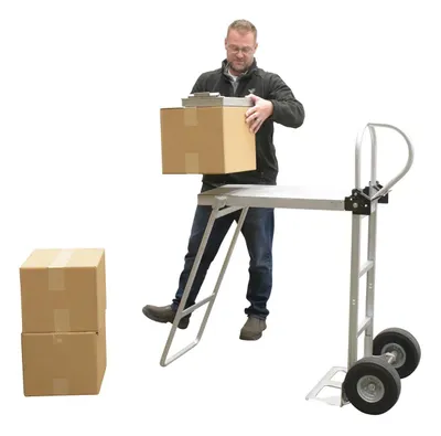 Vestil ALUM-P-TB-UFBK hand truck shown from an alternate angle