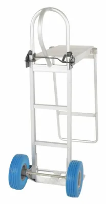 Vestil ALUM-P-TB-UFBL hand truck shown from an alternate angle