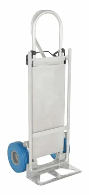 ALUM-P-TB-UFBL HAND TRUCK W/FOLDING PLATFORM BLUE WHEEL