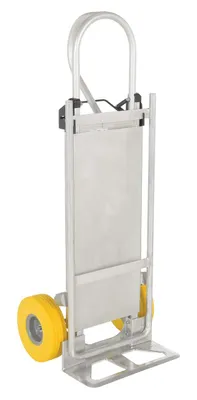 ALUM-P-TB-UFYL HAND TRUCK W/FOLDING PLATFORM YEL WHEEL
