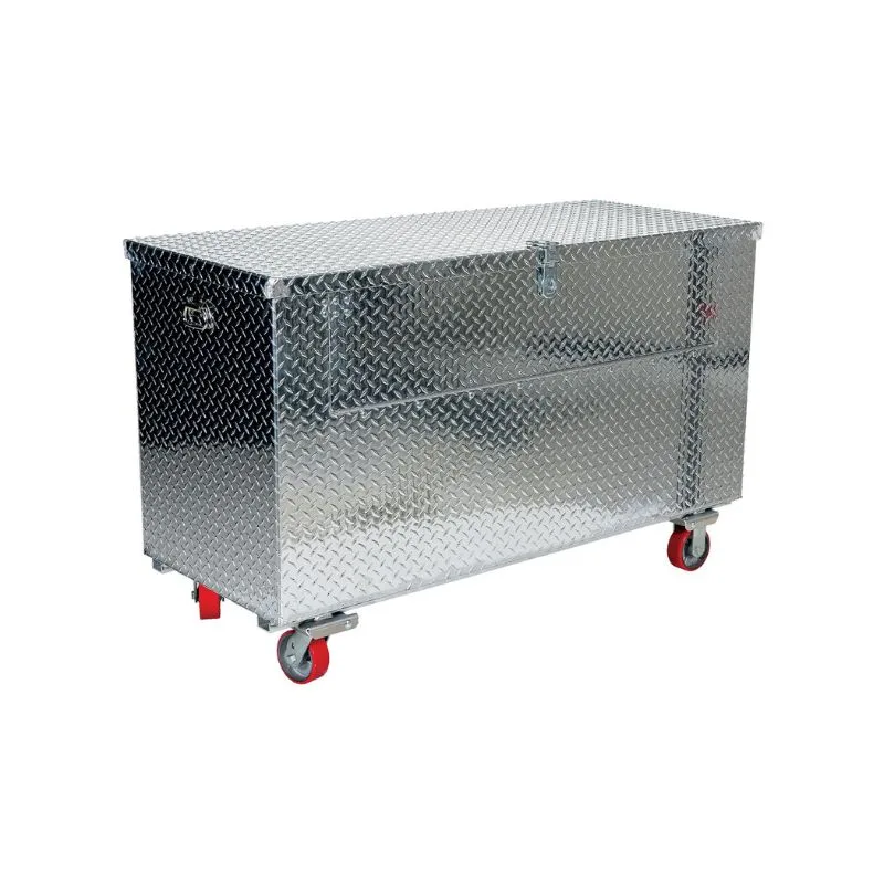 Vestil APTS-2460-C-FD Aluminum Portable Tool Box with Fold Down Front Door with Casters