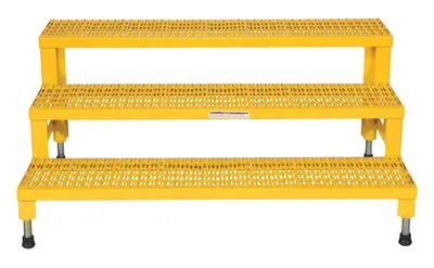 Vestil ASP-48-3 step stool shown from an alternate angle