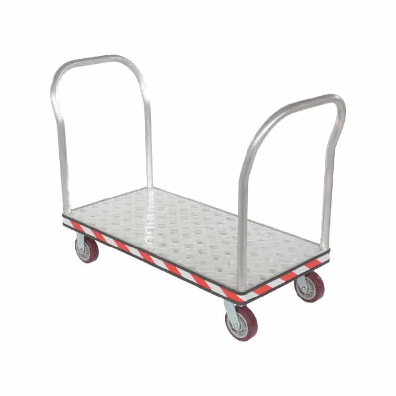 Vestil ATP-C-2448-2HDL Dual Handle Tread Plate Platform Truck