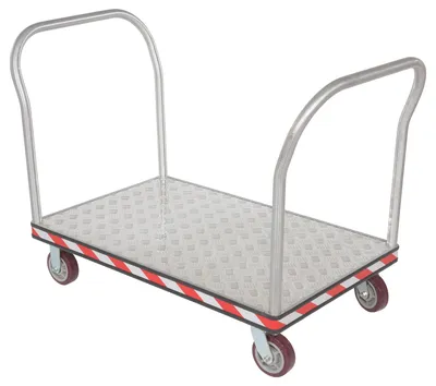 Vestil ATP-C-3048-2HDL Aluminum Heavy Duty Dual Handle Tread Plate Platform Truck