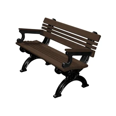 Vestil BEN-PCBA-48-BKBN Recycled Plastic Bench