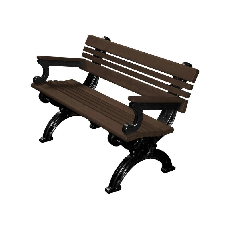 Vestil BEN-PCBA-48-BKBN Recycled Plastic Bench