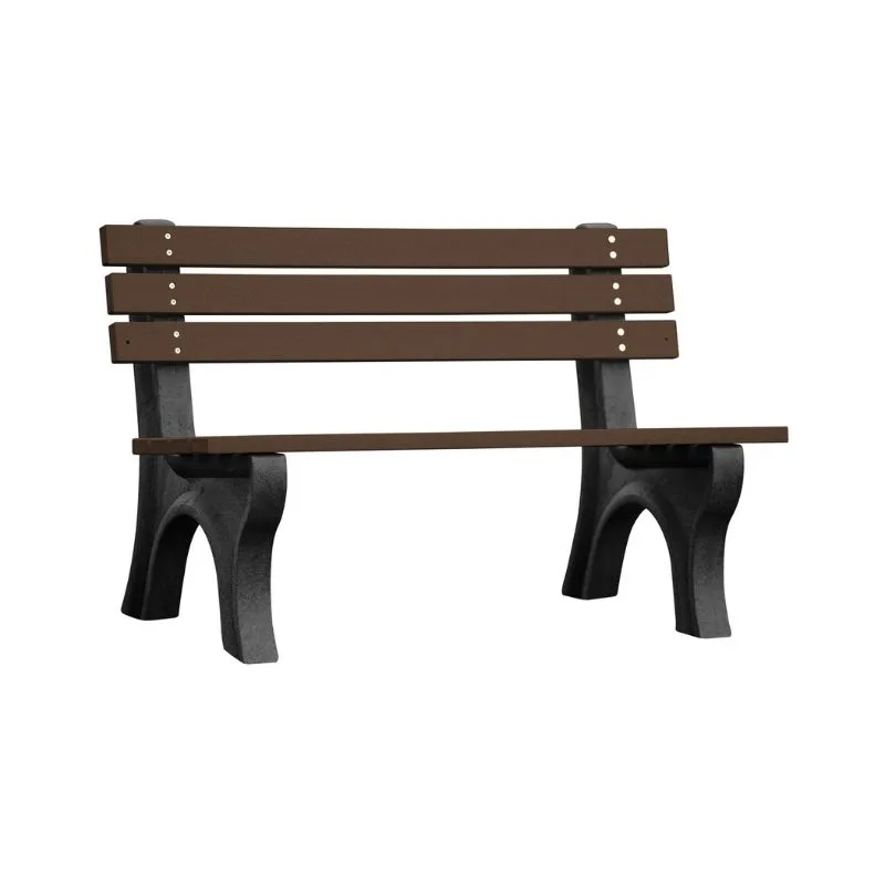 Vestil BEN-PECB-48-BKBN Recycled Plastic Economy Backed Bench