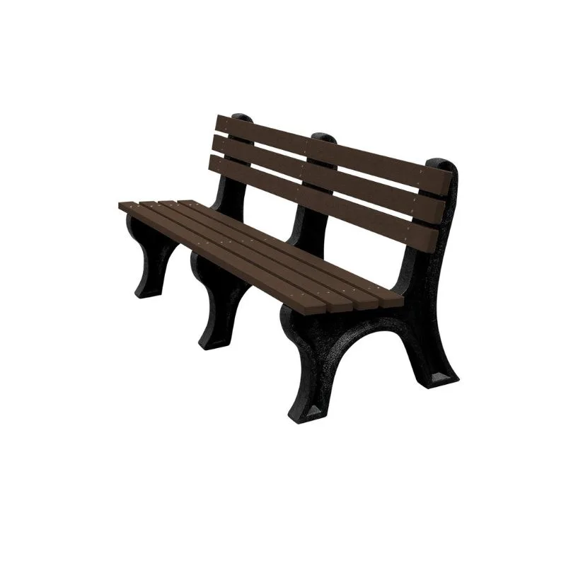 Vestil BEN-PECB-72-BKBN Recycled Plastic Economy Backed Bench