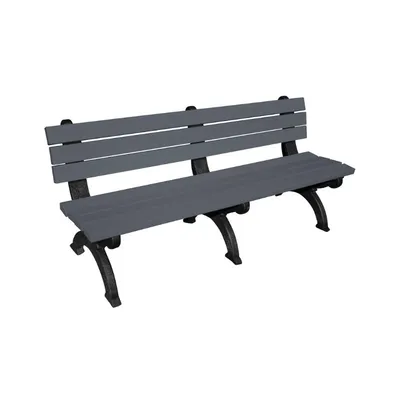 Vestil BEN-PMQB-72-BKCH Recycled Plastic Monarque Backed Bench